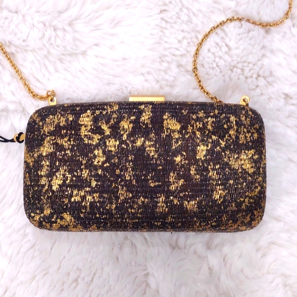 KAYU Elegant Gold and Black Clutch - Picture 15 of 17